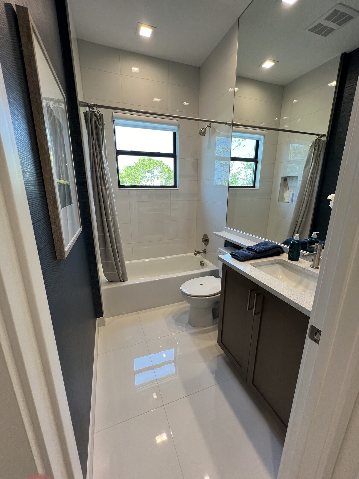 Renovated bathroom with soaking tub